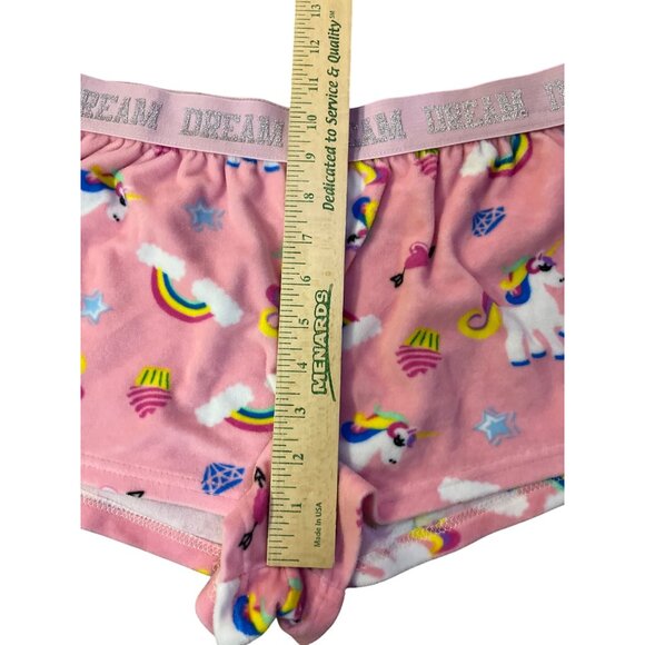 Unicorn Sleep Shorts Girls L Used Plush Dream Pajama Lounge - Picture 6 of 12